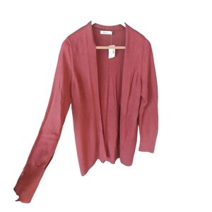 NWT‎ Reitman Raspberry Open Front Long  Cardigan